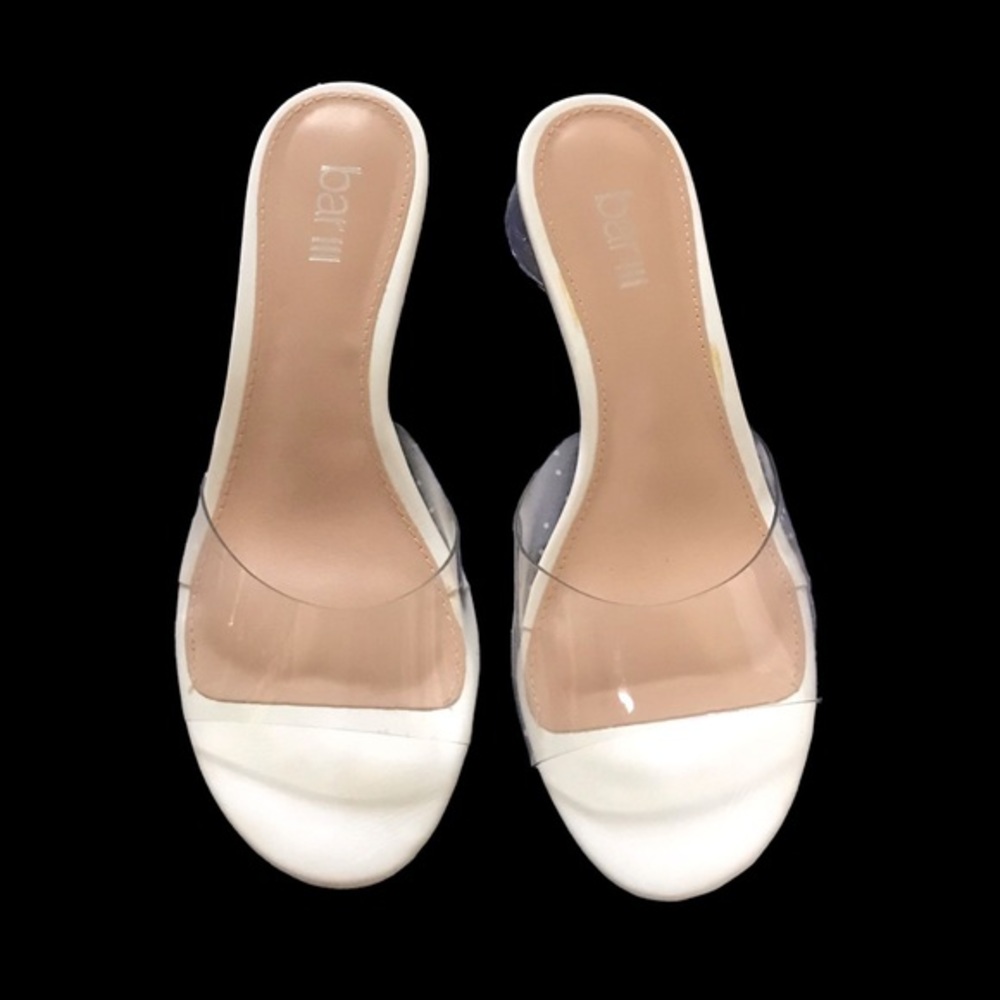 NWOB Bar 3 Clear Vinyl Cally Dress Sandals